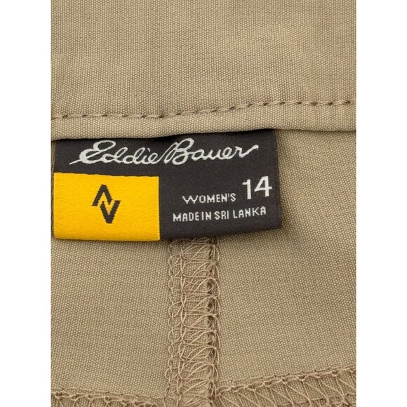 Eddie Bauer Pants 14 Khaki Performance Hiking Quick Dry Mesh Gorpcore Athleisure - Picture 4 of 13